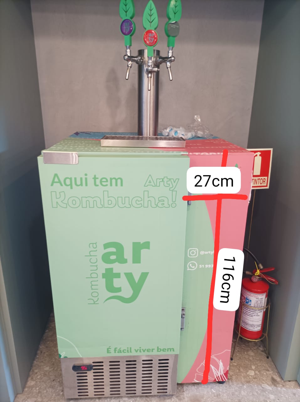 Foto principal: Estação refrigerada 3 vias para chope, cerveja ou kombucha — completa